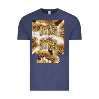 Vintage Denim Mama with leopard and cowhide regular can cooler Vintage Tee - HowdyJamesFarm