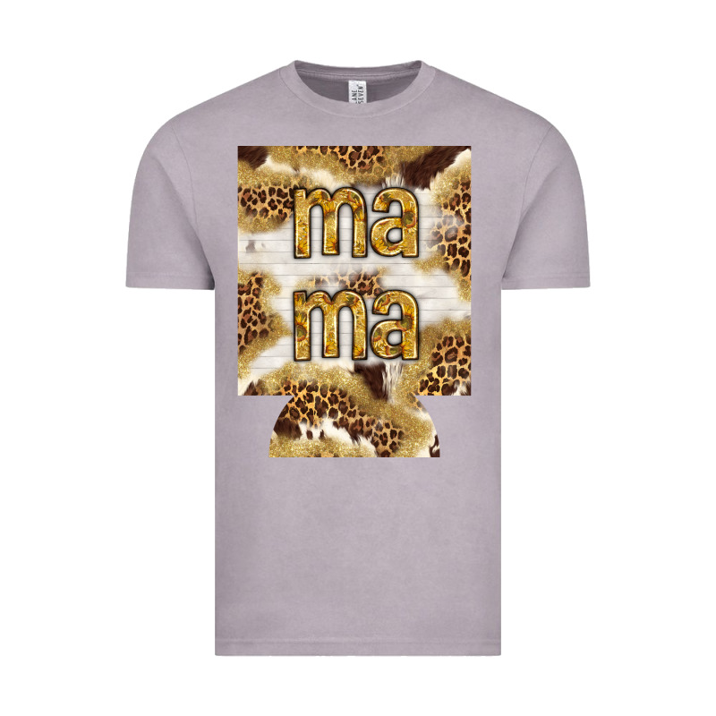 Mama With Leopard And Cowhide Regular Can Cooler Vintage Tee by HowdyJamesFarm | Teevron