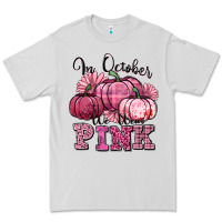 Dove Grey in october we wear pink pumpkin Premium Tee - texasbilliewilder