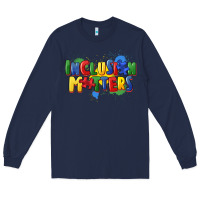 Navy Inclusion matters Long Sleeve Tee - FaDigitalArtStudio