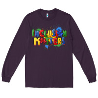 Plum Inclusion matters Long Sleeve Tee - FaDigitalArtStudio