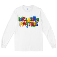 White Inclusion matters Long Sleeve Tee - FaDigitalArtStudio
