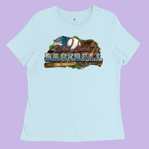 Wild About Baseball Ladies Tee Designed By Howdyjamesfarm