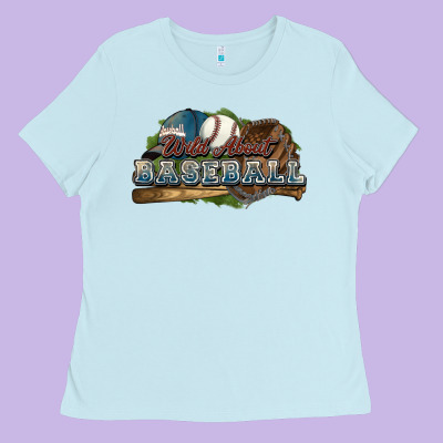 Wild About Baseball Ladies Tee Designed By Howdyjamesfarm