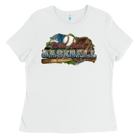 White Wild about Baseball Ladies Tee - HowdyJamesFarm