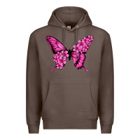 Coffee floral pink butterfly Premium Hoodie - Jasminsmagicworld
