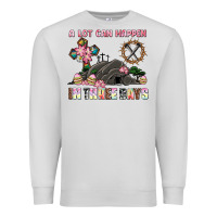 Dove Grey easter a lot can happen in three days Premium Sweatshirt - AdoDesignShop