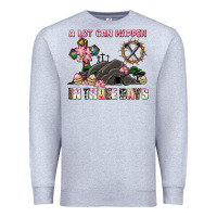 Heather Grey easter a lot can happen in three days Premium Sweatshirt - AdoDesignShop