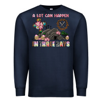 Navy easter a lot can happen in three days Premium Sweatshirt - AdoDesignShop