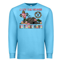 Ocean Blue easter a lot can happen in three days Premium Sweatshirt - AdoDesignShop