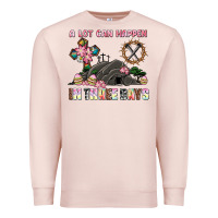 Pale Pink easter a lot can happen in three days Premium Sweatshirt - AdoDesignShop