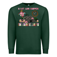 Sports Green easter a lot can happen in three days Premium Sweatshirt - AdoDesignShop