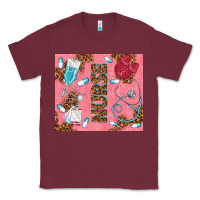 Burgundy pink glitter nurse Classic Tee - TumblerDesignByShophia