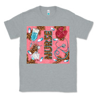 Heather Grey pink glitter nurse Classic Tee - TumblerDesignByShophia