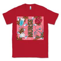 Red pink glitter nurse Classic Tee - TumblerDesignByShophia