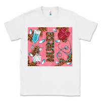 White pink glitter nurse Classic Tee - TumblerDesignByShophia