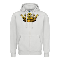 Dove Grey crown Zipper Hoodie - BarkalooDesign