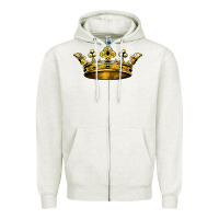 Oatmeal Heather crown Zipper Hoodie - BarkalooDesign