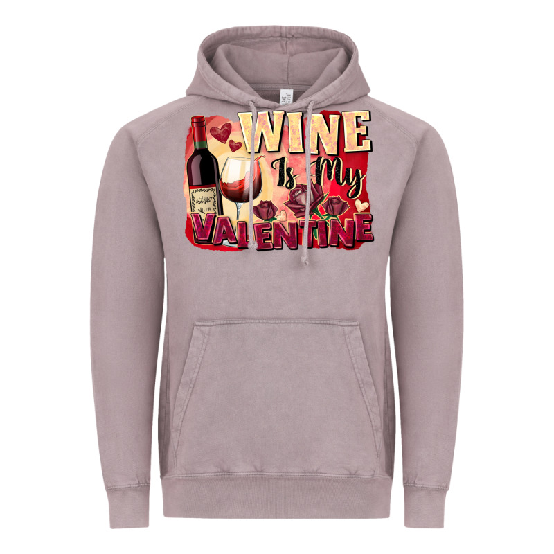 Wine Is My Valentine's Day Vintage Hoodie by FaDigitalArtStudio | Teevron