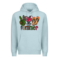 Blue Mist peace love summer Premium Hoodie - CowhideDigitalArt