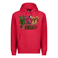 Cardinal peace love summer Premium Hoodie - CowhideDigitalArt