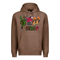 Chestnut peace love summer Premium Hoodie - CowhideDigitalArt