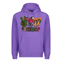 Purple peace love summer Premium Hoodie - CowhideDigitalArt