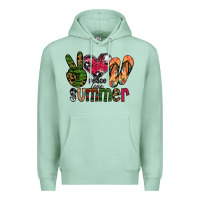 Seafoam peace love summer Premium Hoodie - CowhideDigitalArt