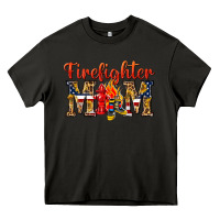 Asphalt Firefighter Mom Heavy Core Tee - texasbilliewilder