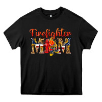 Black Firefighter Mom Heavy Core Tee - texasbilliewilder