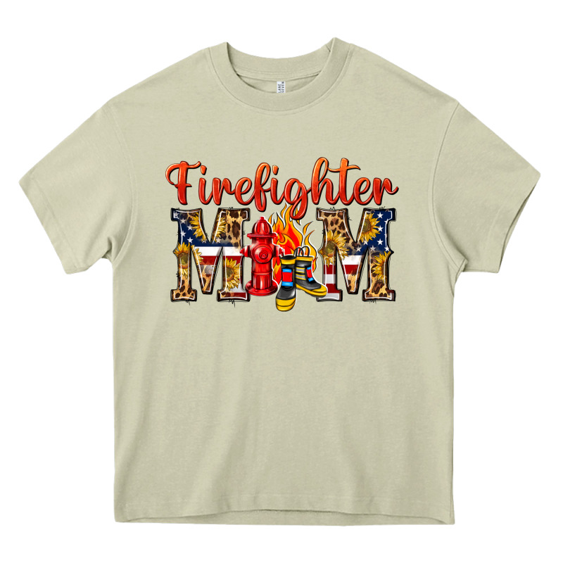 Firefighter Mom Heavy Core Tee by texasbilliewilder | Teevron