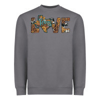 Storm love texas map sunflower leopard cowhide Heavyweight Sweatshirt - Artiststas