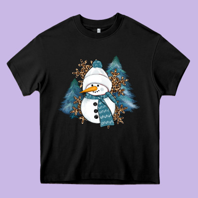 Snowman Winter Heavy Core Tee Designed By Ranaportraitstore