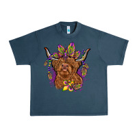 Midnight Navy mardi gras cow Urban Heavy Tee - OliviaCreatesArt