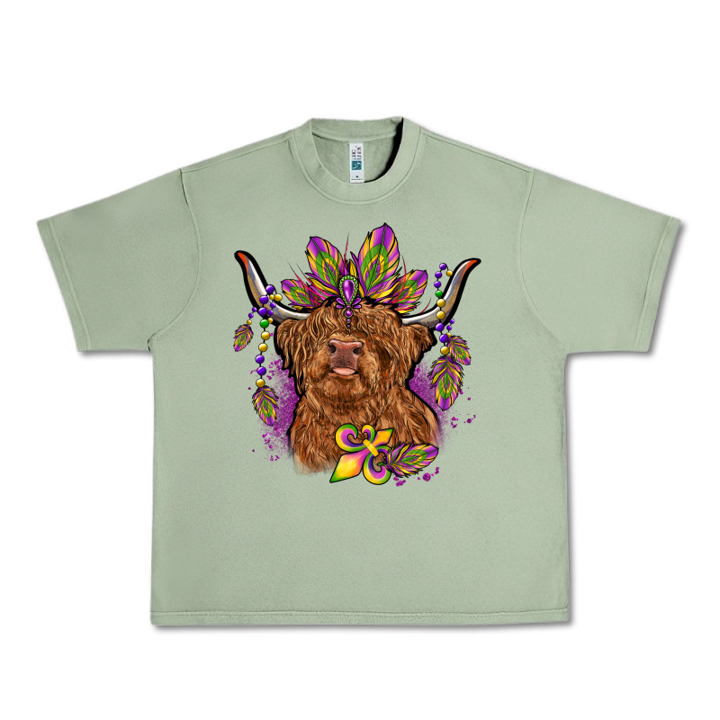 Mardi Gras Cow Urban Heavy Tee by OliviaCreatesArt | Teevron
