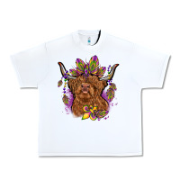 White mardi gras cow Urban Heavy Tee - OliviaCreatesArt