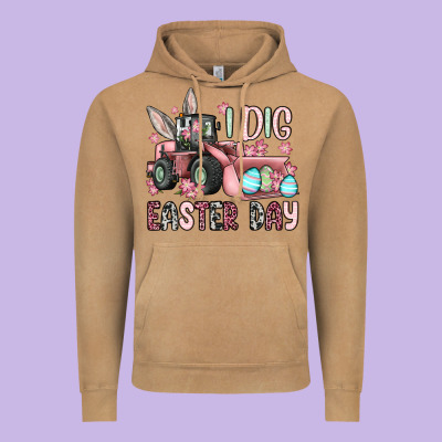 I Dig Easter Day Vintage Hoodie Designed By Oliviacreatesart