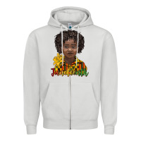 Dove Grey juneteenth black boy Zipper Hoodie - BarkalooDesign