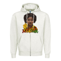 Oatmeal Heather juneteenth black boy Zipper Hoodie - BarkalooDesign