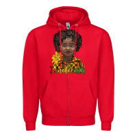 Red juneteenth black boy Zipper Hoodie - BarkalooDesign