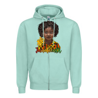 Seafoam juneteenth black boy Zipper Hoodie - BarkalooDesign