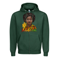 Sports Green juneteenth black boy Zipper Hoodie - BarkalooDesign