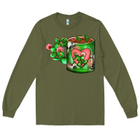 Army Green Cactus Coffee cup Long Sleeve Tee - FaDigitalArtStudio