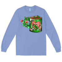 Colony Blue Cactus Coffee cup Long Sleeve Tee - FaDigitalArtStudio