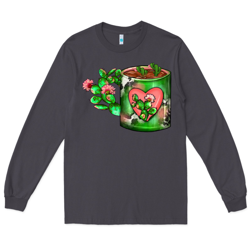 Cactus Coffee Cup Long Sleeve Tee by FaDigitalArtStudio | Teevron