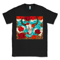 Black bull skull rose Classic Tee - TumblerDesignByShophia