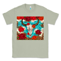 Matcha bull skull rose Classic Tee - TumblerDesignByShophia