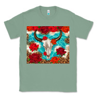 Sage bull skull rose Classic Tee - TumblerDesignByShophia