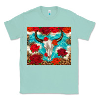 Seafoam bull skull rose Classic Tee - TumblerDesignByShophia