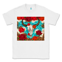 White bull skull rose Classic Tee - TumblerDesignByShophia